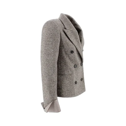 Peak Lapel Double-Breasted Blazer