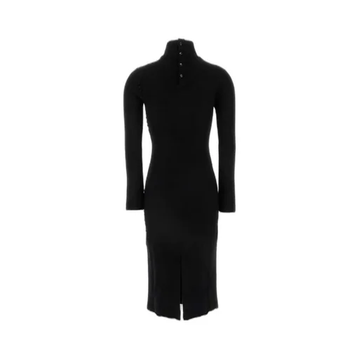 High Neck Knitted Midi Dress