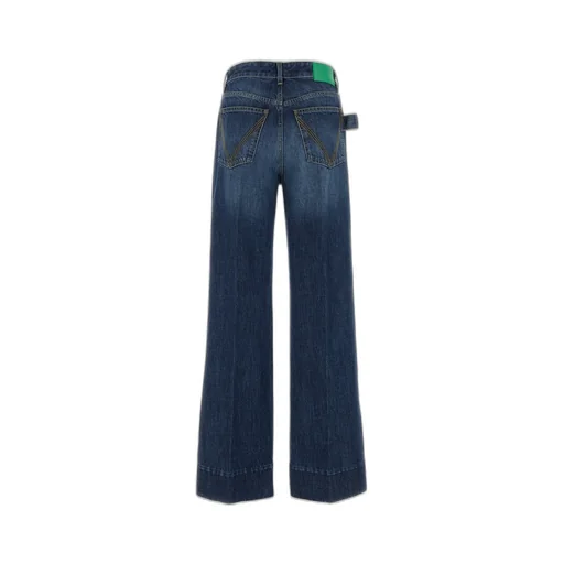 Logo Patch Wide Leg Jeans