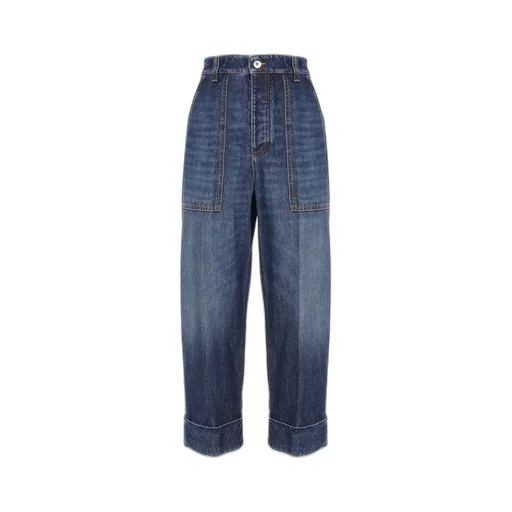 Logo Patch Wide-Leg Jeans