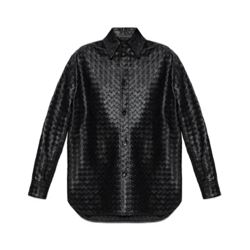 Intrecciato Leather Overshirt