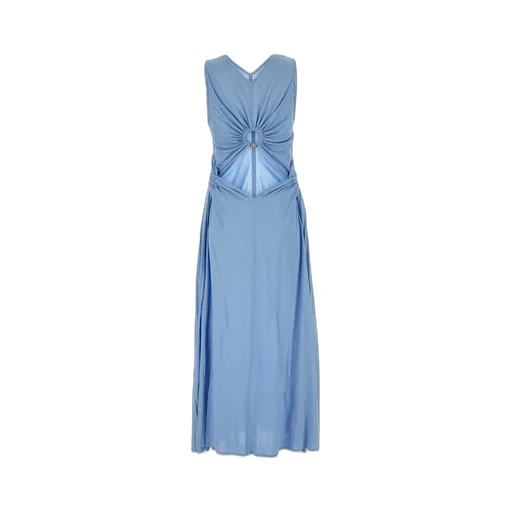 Draped Sleeveless Maxi Dress