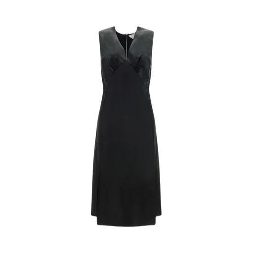 V-Neck Satin Dress