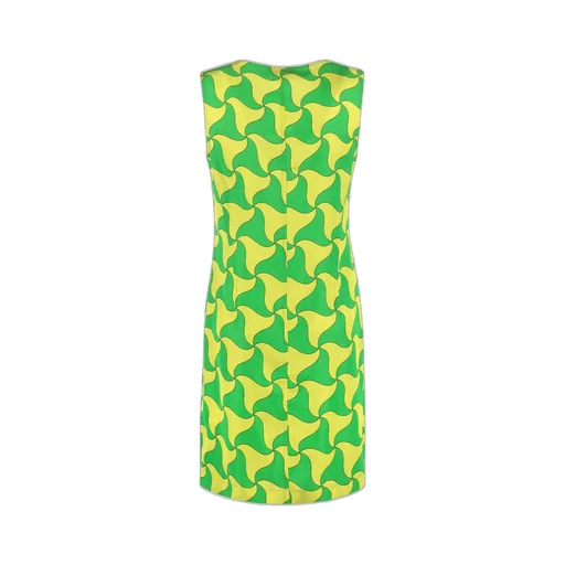 Wavy Triangle Printed V-Neck Dress