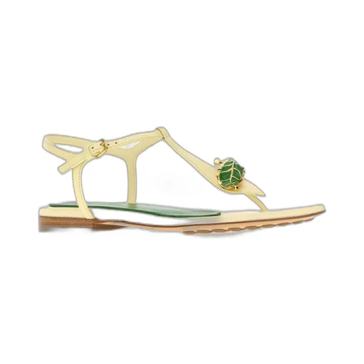 Floral Embellished Thong Flip Flops