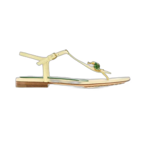 Floral Embellished Thong Flip Flops
