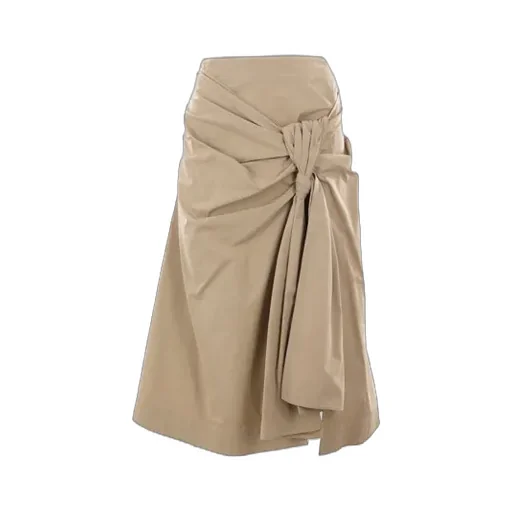 Asymmetric Hem Midi Skirt