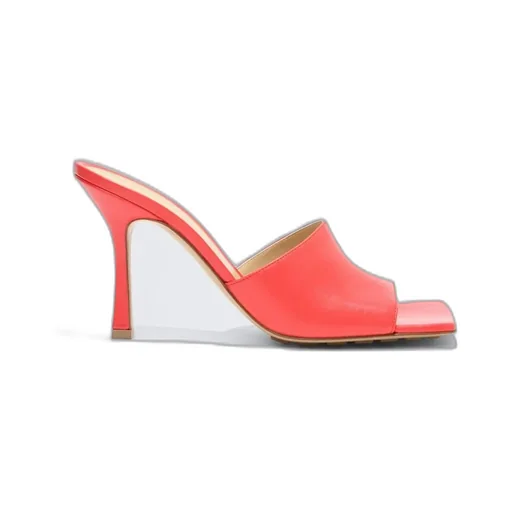 Stretch Squared-Toe Sandals