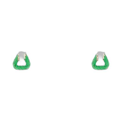 Twist Triangle Earrings