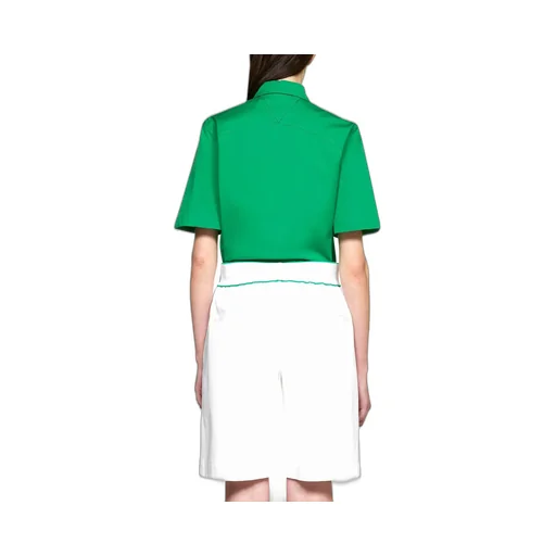 Contrast Stitched Logo Embroidered Shorts