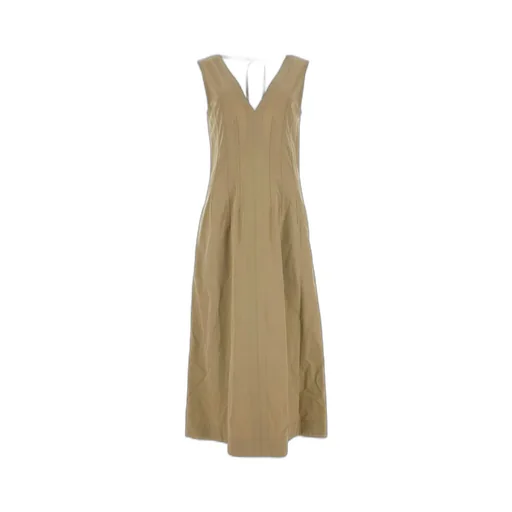 V-Neck Sleeveless Midi Dress
