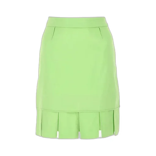 Pleated Hem Mini Skirt