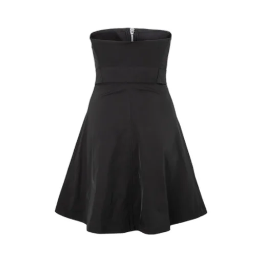 Zip-Detail Strapless Dress