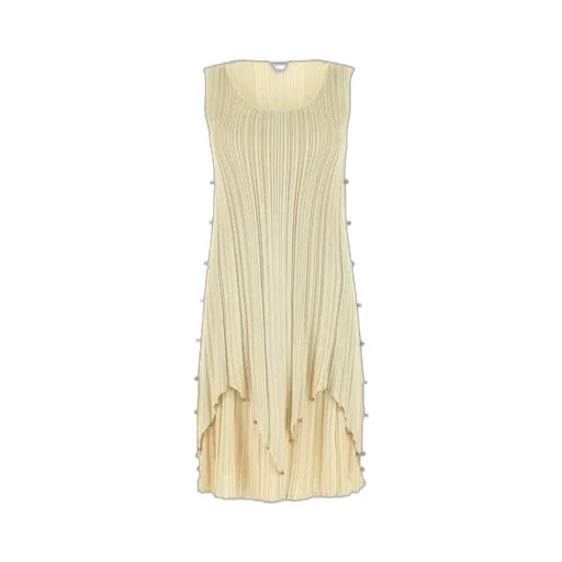 Embellished Pleated Dress