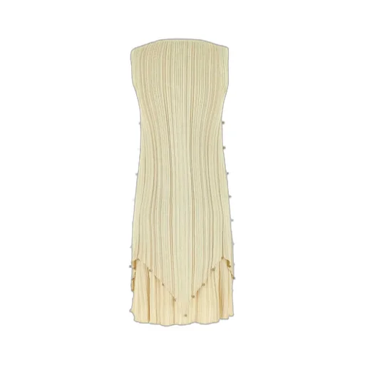 Embellished Pleated Dress