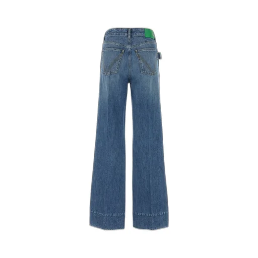 Buttoned Wide-Leg Jeans