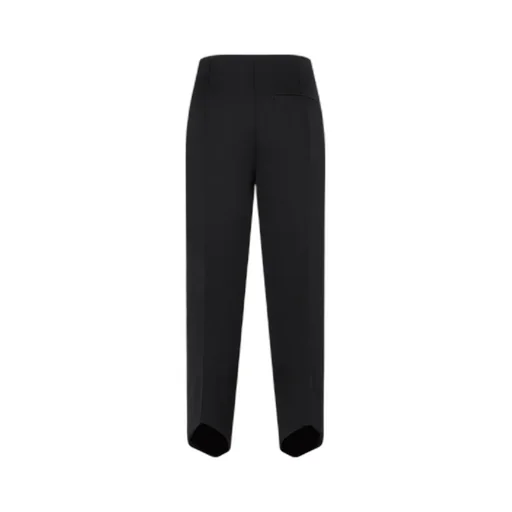 Curved Cut-Out Hem Tailored Pants
