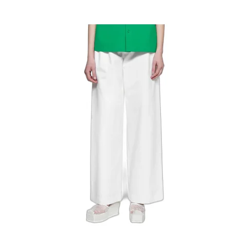 Logo Waistband Wide Leg Trousers