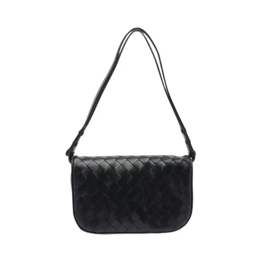 Intrecciato Foldover Top Shoulder Bag