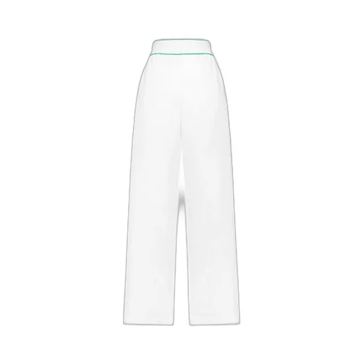 Logo Waistband Wide Leg Trousers