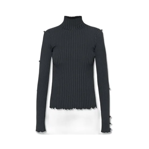 Cut-Out Turtleneck Sweater