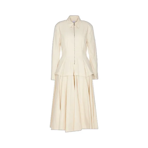 Pleated Poplin Shirt Dress