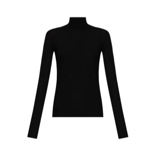 Ribbed High Neck Sweater