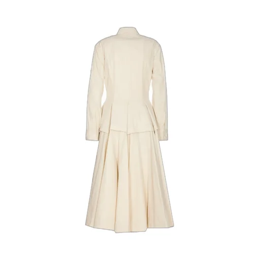 Pleated Poplin Shirt Dress