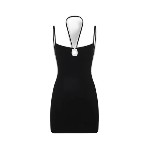 Cut-Out Seam Detailed Jersey Mini Dress