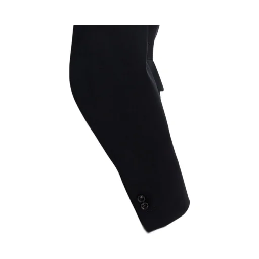 Curved Sleeved Single-Breasted Jacket