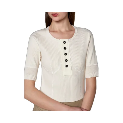 Slim Fit Ribbed Knit Top