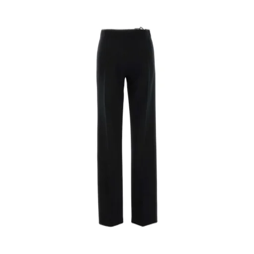 Lace-Insert Straight Leg Trousers