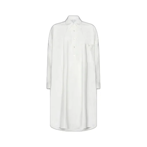 Half-Buttoned Shirt Dress