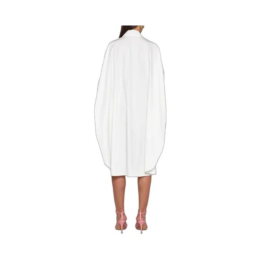Half-Buttoned Shirt Dress