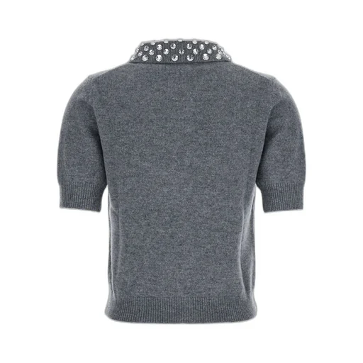 Embellished Short-Sleeved Jumper