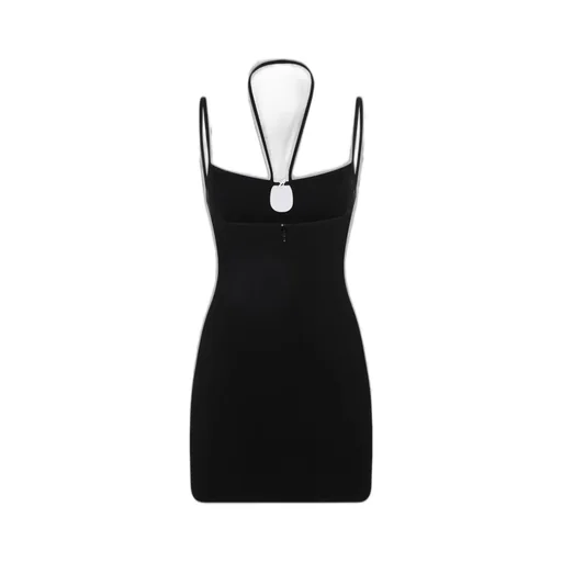 Cut-Out Seam Detailed Jersey Mini Dress