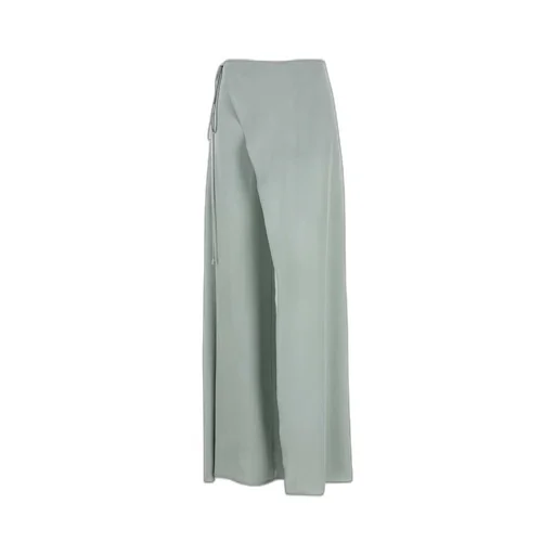 High Waist Wrap-Detail Trousers