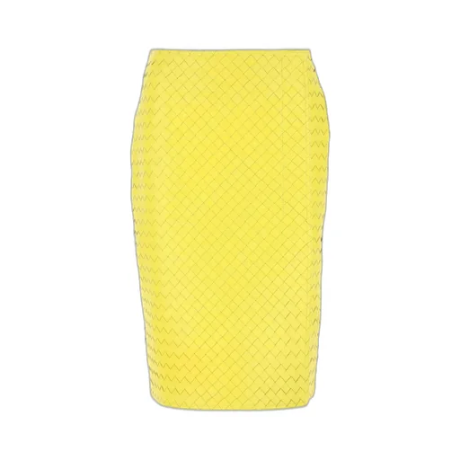 Intrecciato Leather Pencil Skirt