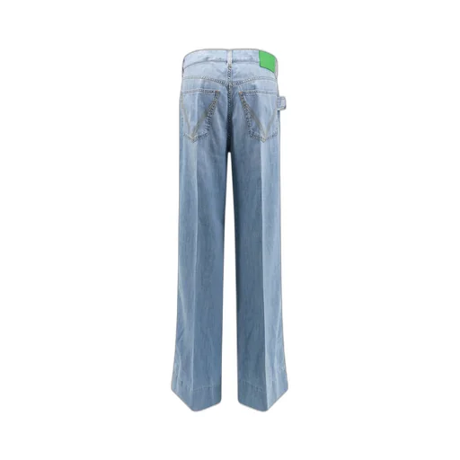 Logo Patch Wide Leg Jeans