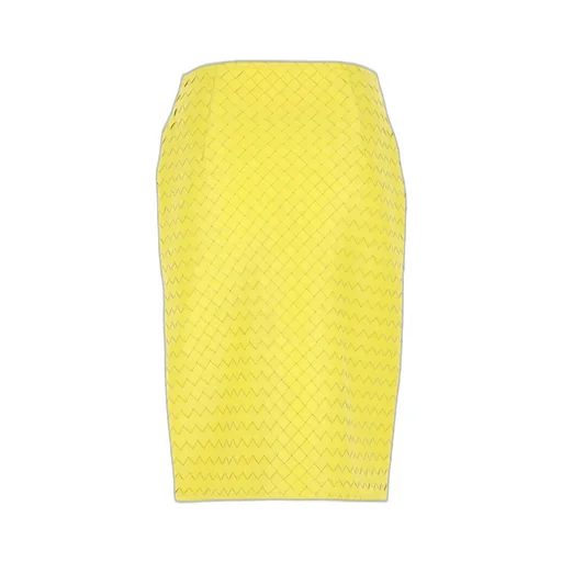 Intrecciato Leather Pencil Skirt