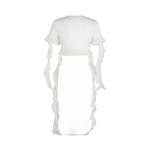 Crewneck Ruffled Crop Top