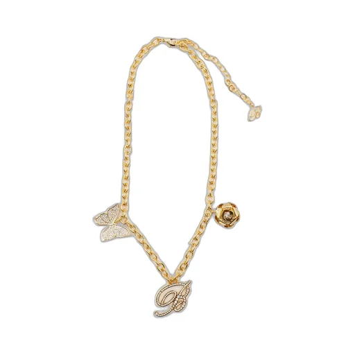 Logo Embellished Chain Linked Necklace