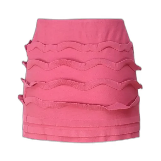 Knitted Ruffled Mini Skirt