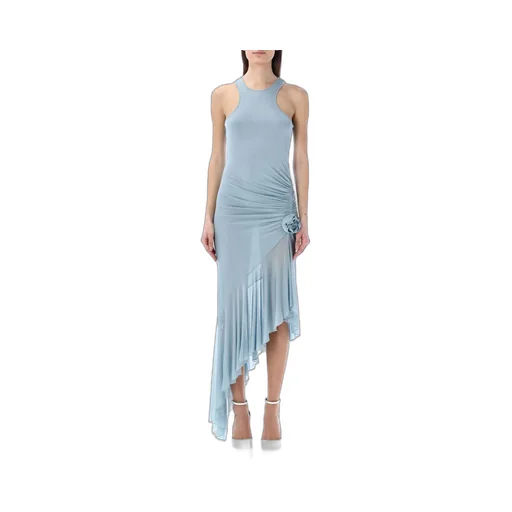 Asymmetric Halter-Neck Dress