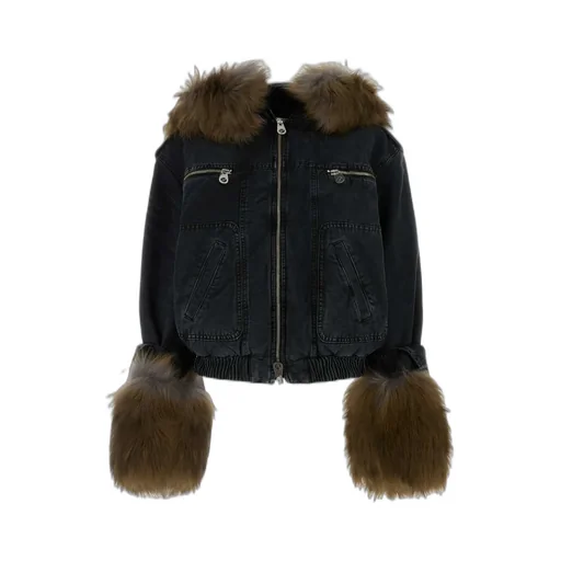 Fur-Trimmed Canvas Jacket