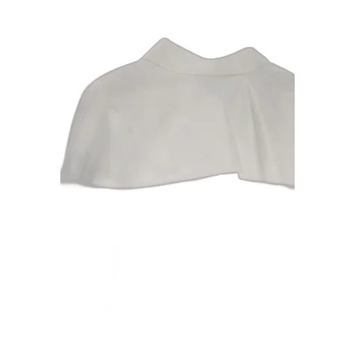 Tied-Cuff Polo-Neck Poplin Blouse