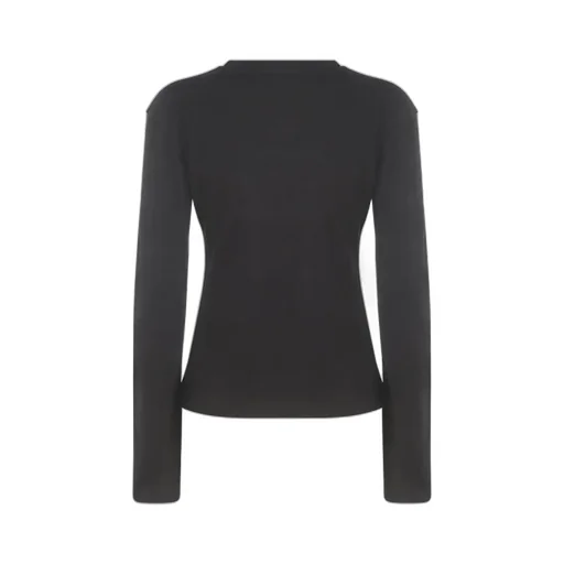 Logo Embellished Long-Sleeved Top