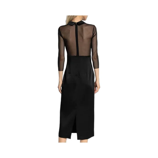 Heart-Patch Satin Midi Dress