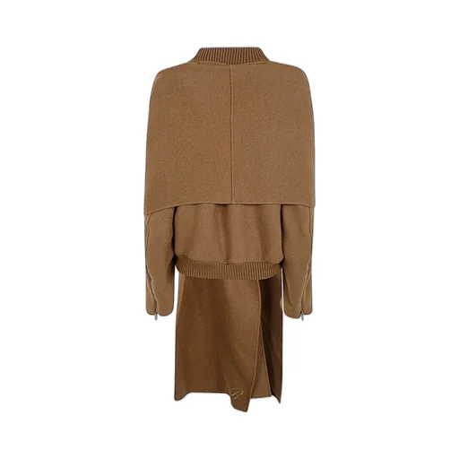 Zipped Felted Bomber Jacket