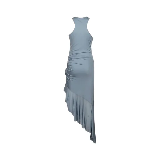 Asymmetric Halter-Neck Dress